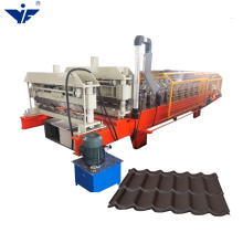 YUFA colour metal deck roof sheet glazed tile roll forming machine hot sale